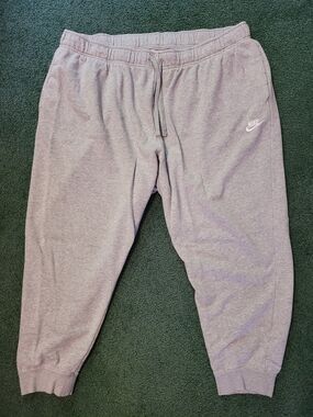 Nike Gray Women's Fleece Joggers with White Swoosh